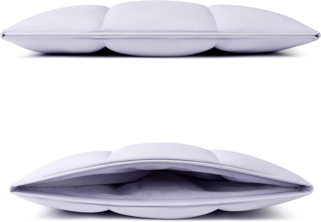 Comfyable Puffy Laptop Sleeve 13 Inch 14 Inch, Quilted Puffer Laptop Carrying Case, Pillow Case Compatible with MacBook Air M4 2025 M3 M2 M1, MacBook Pro M4 Pro/Max, Lavender