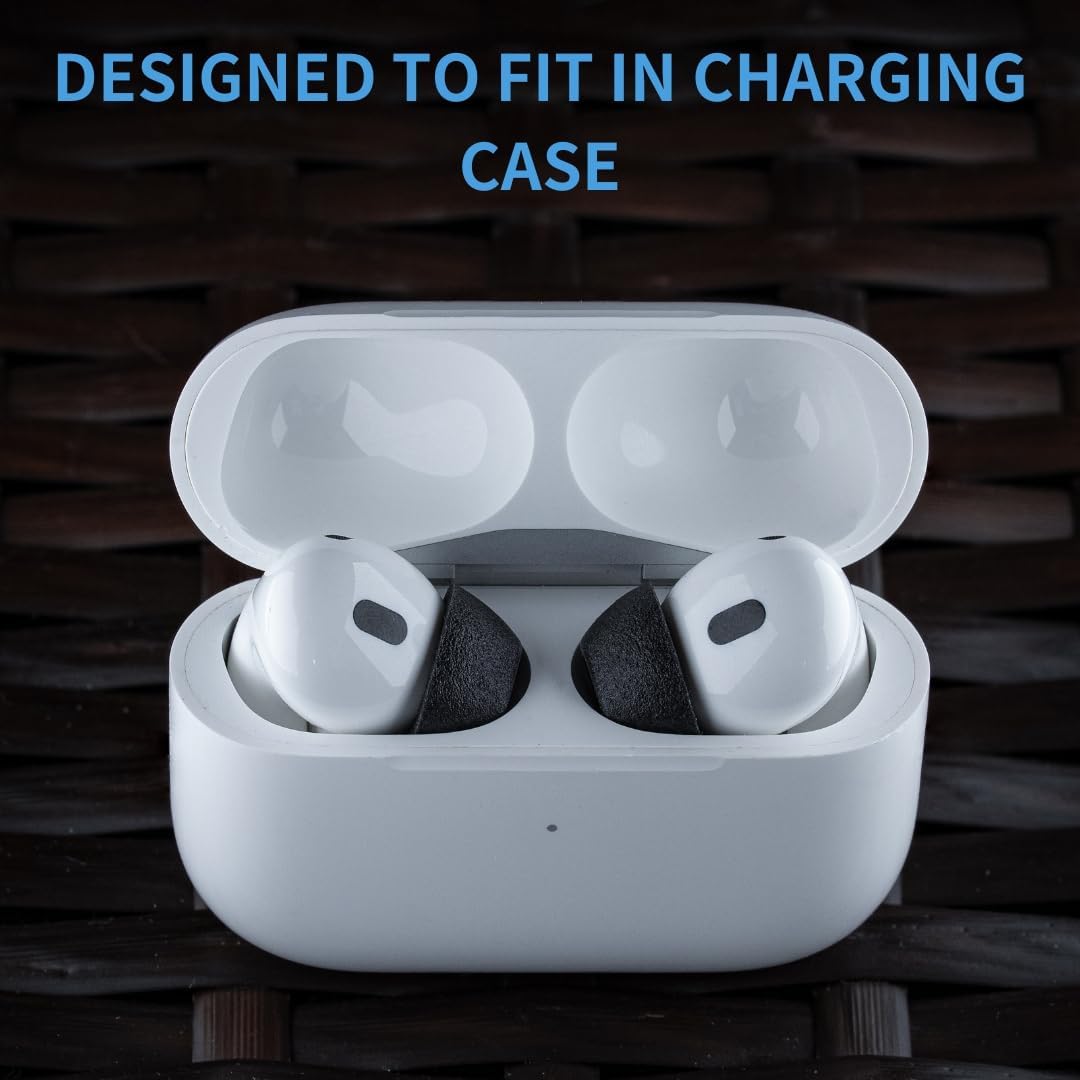 Comply TrueGrip MAX | Premium Memory Foam Replacement Earbud Tips for Apple AirPods Pro 1 & 2 | Long Lasting Comfort, Extreme Durability, Secure Fit, Superior Noise Isolation| Black (Large) (1 Pair)