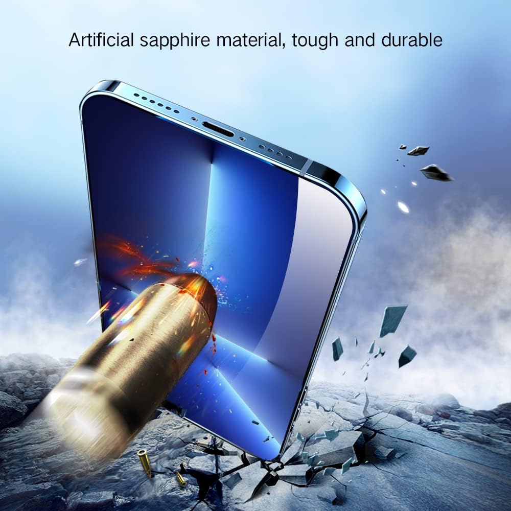 PERFECTSIGHT Sapphire Anti Blue Light Screen Protector Designed for iPhone 13 Pro/iPhone 13, [Medical-Grade Eye Protection] HD Filter 6 Radiations Shatterproof Diamond Hard Tempered Glass (6.1 inch)