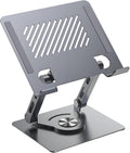 360° Rotating Tablet Stand - Adjustable iPad Tablet Holder for Desk, Foldable iPad Swivel Stand for Home & Office (Slate Gray)