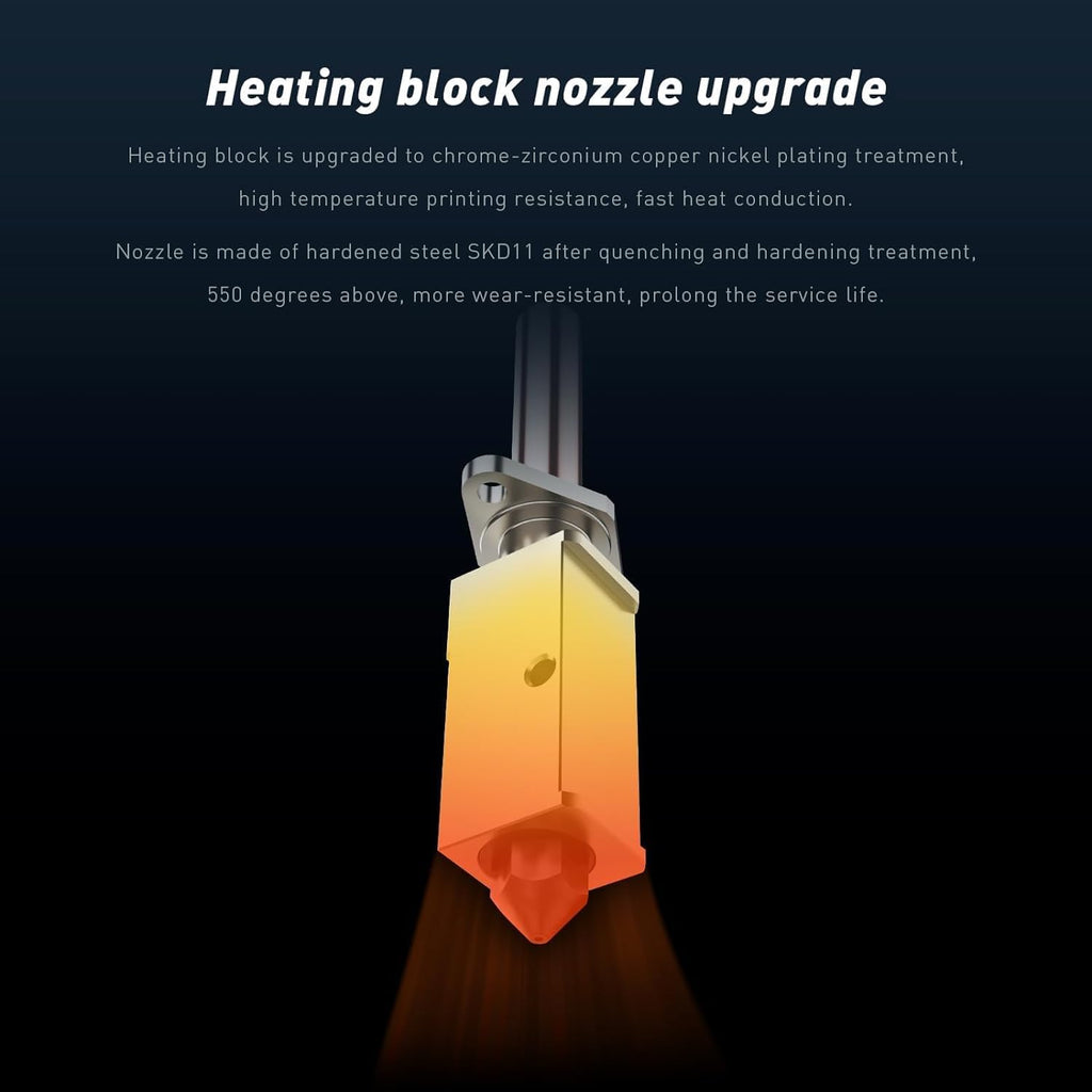 JUUPINE Upgraded Bambu Labs hotend Kit for Bambu Lab X1/X1C/P1P/P1S 3D Printer,500℃ High-Temperature Hardened Steel 0.4mm Nozzle Assembly Kit, Compatible with Bambu Labs X1/P1P Series