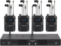 Phenyx Pro in Ear Monitor for Musicians, UHF Wireless in-Ear Monitors System, Mono 2-Channel IEM, Metal Stage Monitor w/ 2x50 Frequencies, 164ft Long Coverage, Rack Mount Kit (PTM-22, 4 Bodypacks)