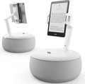 SAIJI Kindle Holder Pillow, Tablet Holder Compatible with 4.7-15.6” Kindle, Phone, Ipad, 360° Adjustable Tablet Stand for Bed with Flexible Dual Axis Arm & Microbead Cushion (Gray)