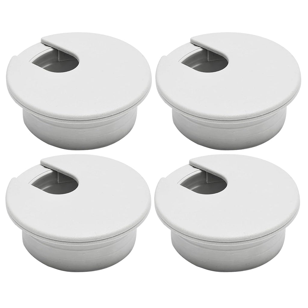 Desk Grommet 1-3/8" (35 mm), Desk Cord Hole Cover, Cable Grommet ABS Plastic, Desk Hole Grommet for Office and Home Table Cable, Detachable Cable Cord Organizer (Light Grey 4 Pcs)