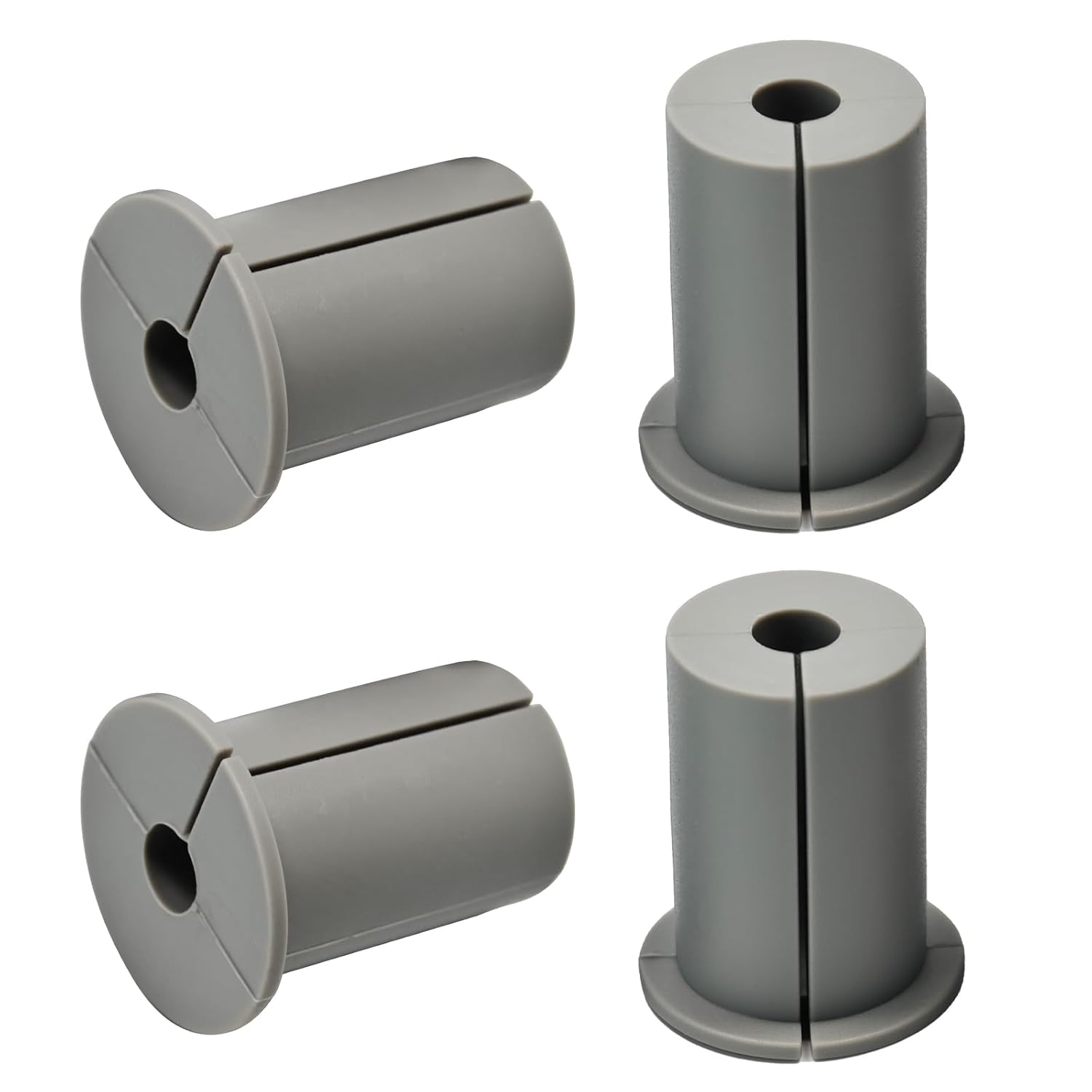 4pc Starlink Cable Grommet 1" Silicone Waterproof Wall Hole Pass Through Split Cable Bushings for TV Wire Ethernet Cord, Starlink Cable Routing Kit Accessories, 38mm/1.5" Ht, Grey