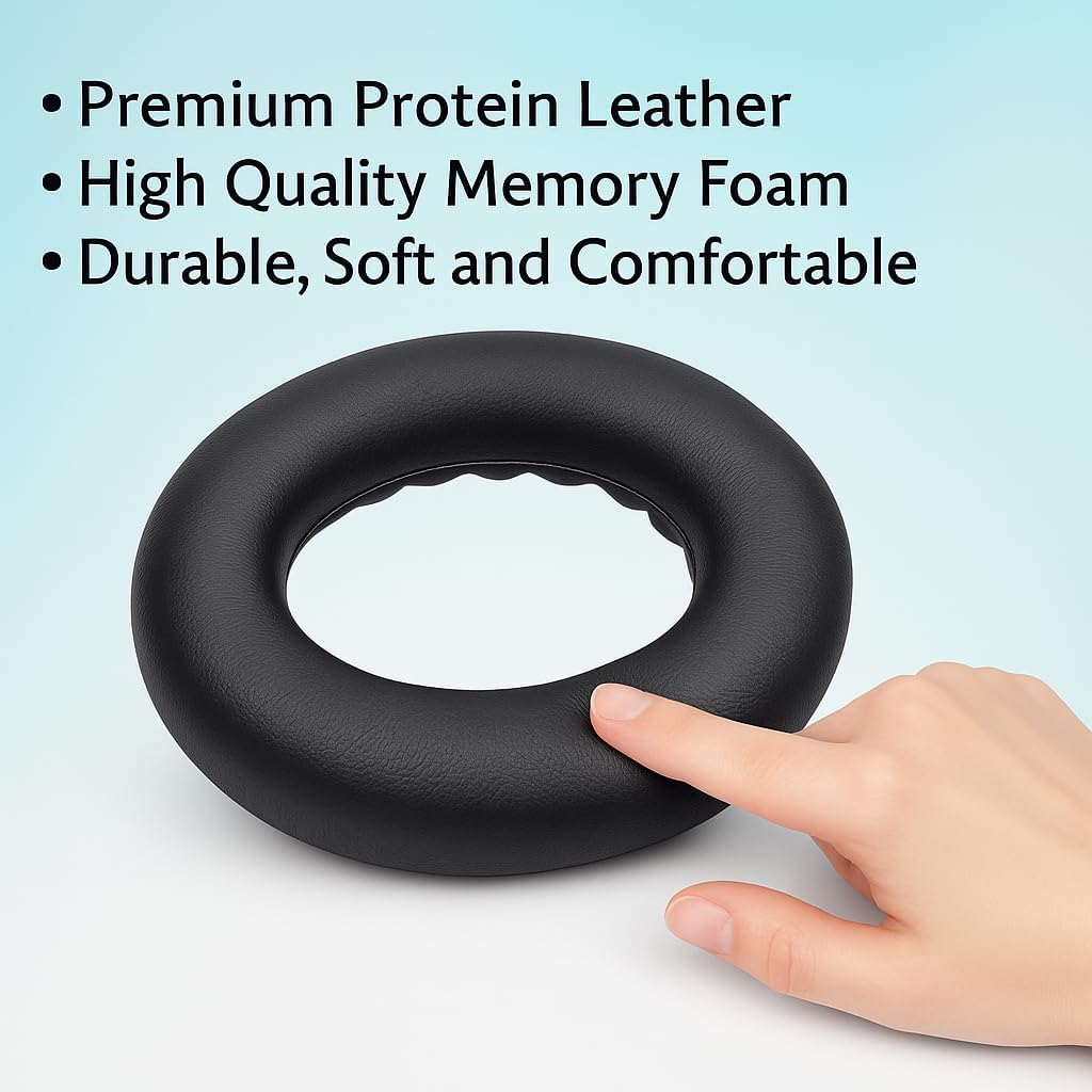 Premium Replacement Ear Pads for Bose QC2, QC15, QC25, QC35 I & II – Soft Protein Leather & Memory Foam Cushions – Enhanced Noise Isolation – Easy Installation Kit & Cleaning Cloth