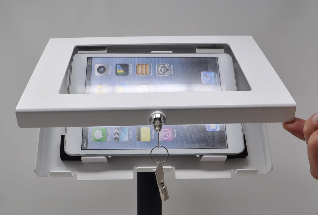 TABcare Locking Security Metal Case for iPad Mini Used as Kiosk, POS, Store, Show Display (Black, iPad Mini 1/2/3)