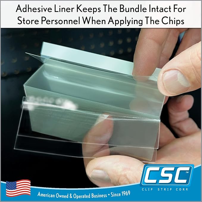 Clip Strip Corp. Price/Data Channel Label Holder Chips, 10 Mil Thick, Gondola - Image 4