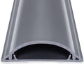 Cord Cover Floor 34in (2 x L17in), Large Capacity Floor Cable Cover, Hard PVC Cord Hider, Wire Cable Management Raceway, Grey, Cord Cavity - 1.8"(W) x 0.6"(H)