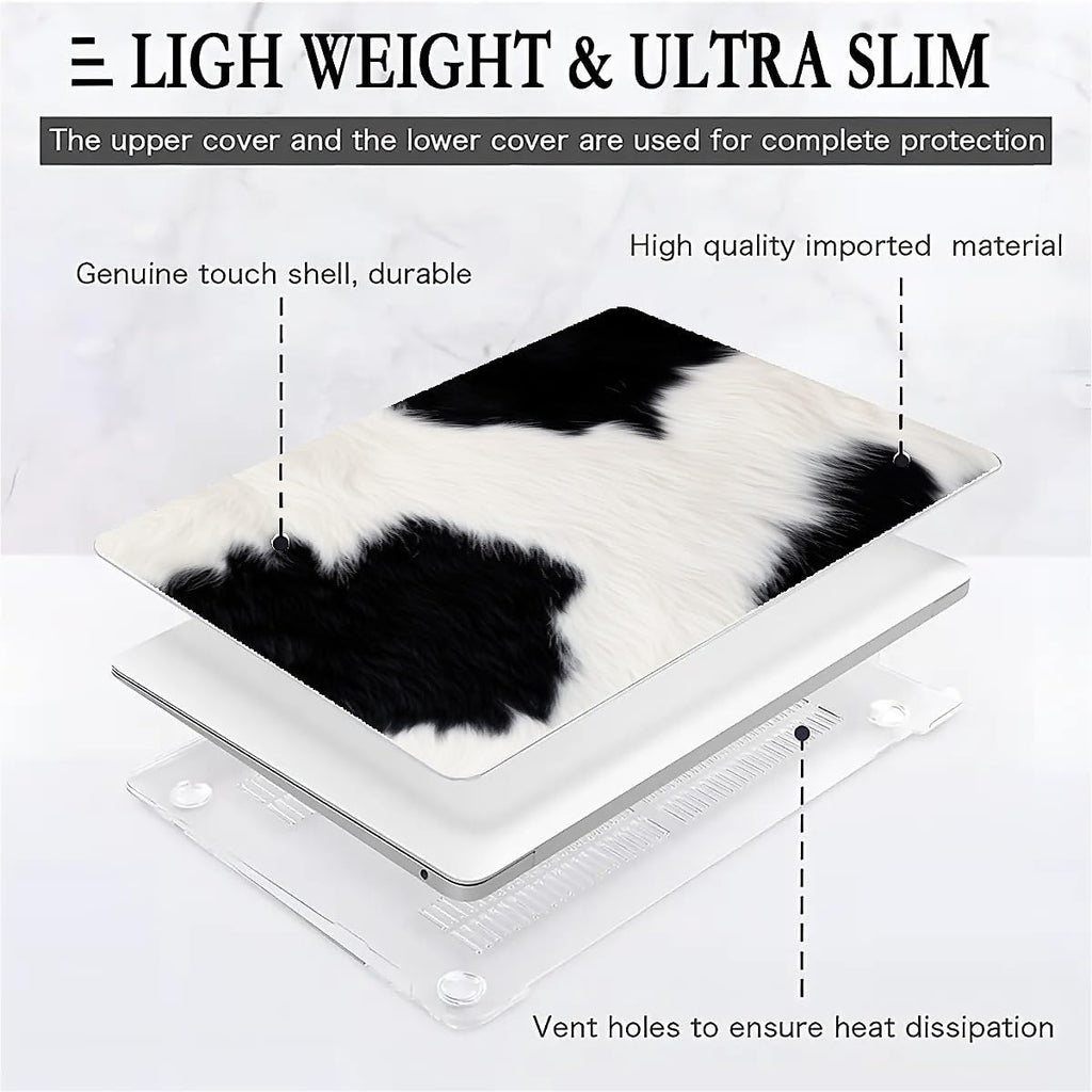 Compatible with MacBook Air 13.3 13.6 Inch Case 2022 2021 2020 2019 Plastic Hard Shell Case Cover,13.3 Pro(A1706/A1708/A1989/A2159/A2289/A2338), Cow