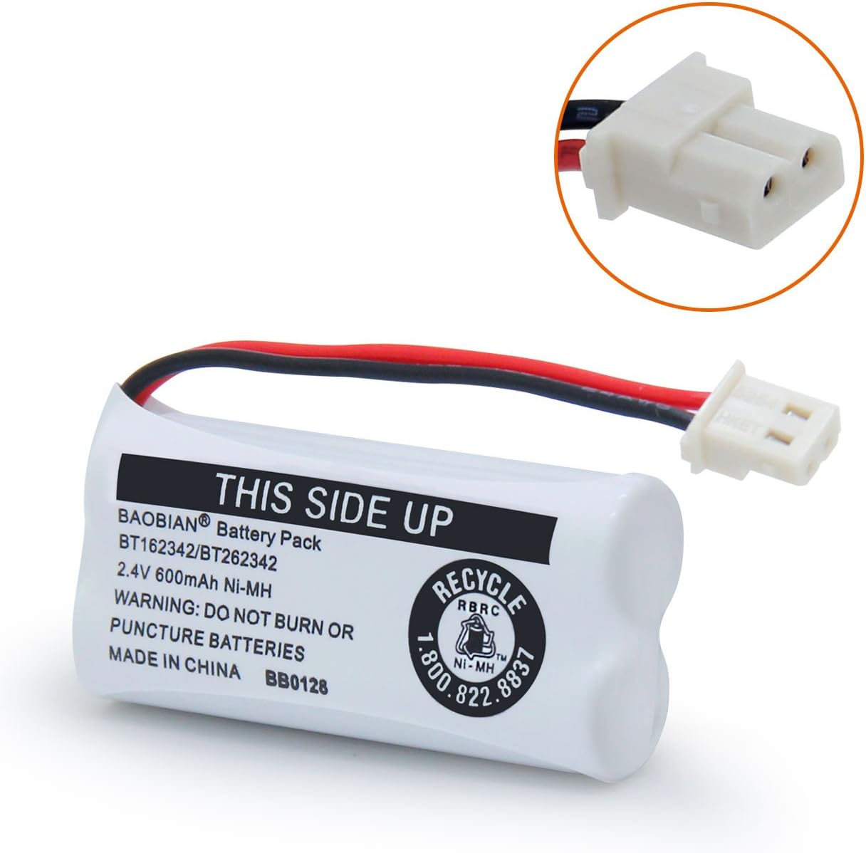 BT162342 BT262342 Battery Compatible with for BT183342 BT283342 BT166342 BT266342 VTech CS6114 CS6419 CS6719 at&T EL52300 CL80111 Cordless Phone(Pack of 4)(Pack 0f 4)