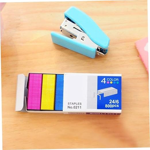 800Pcs Mini Color Staples DIY Shop Stapler Refills Standard Book Staples Mini - Image 8