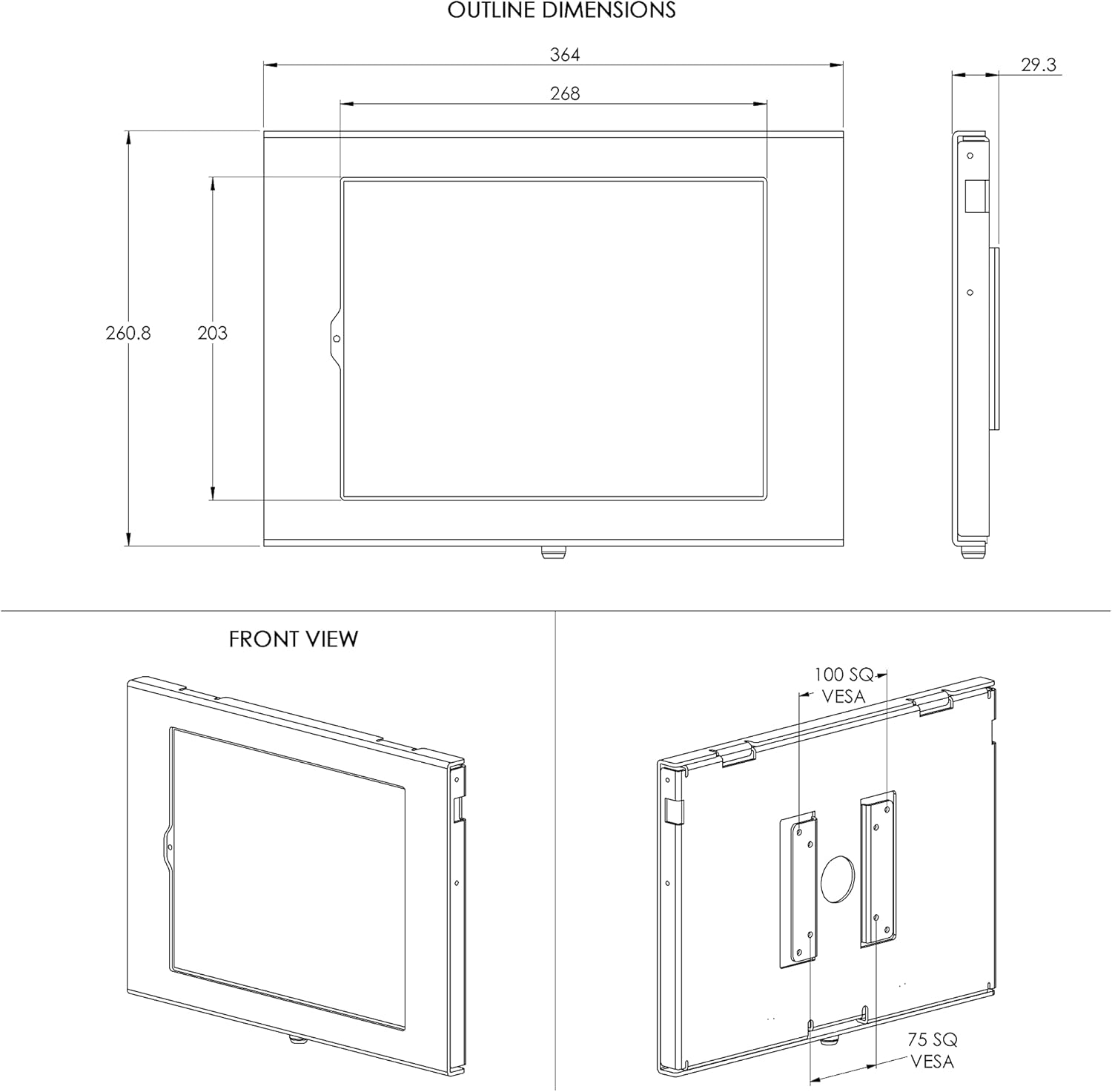 TABcare Locking Security Metal Case for Apple iPad Pro 12.9" 3/4/5/6 for Kiosk, POS, Store, Show Display (White, iPad Pro 12.9 3/4/5/6)