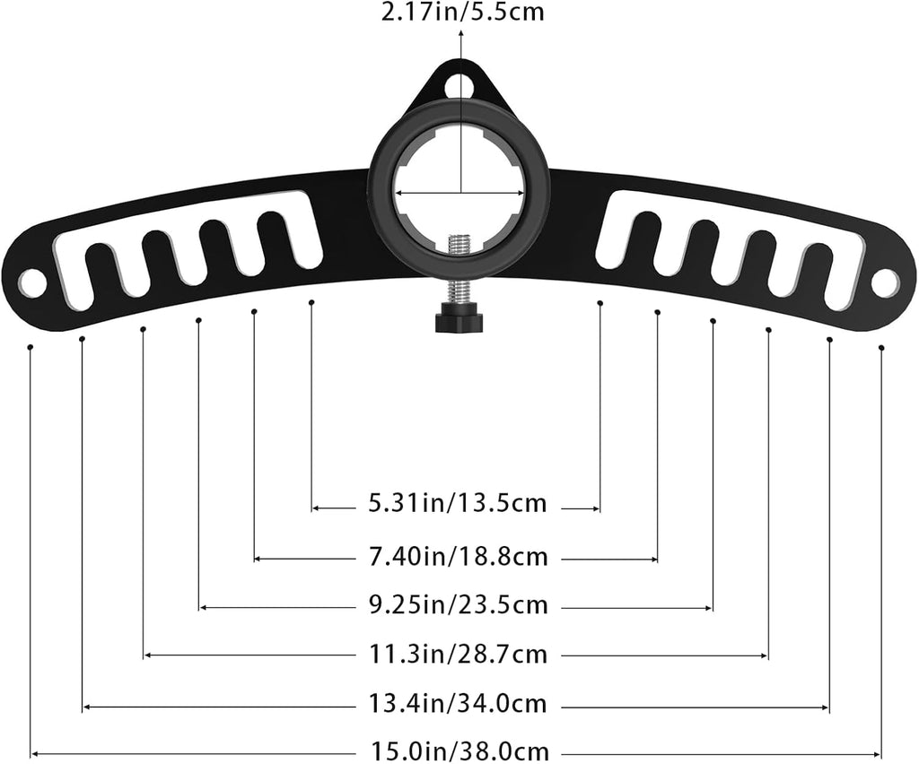 Double to Single Adaptor Plate for Cable Pulley Machines Durable Solid Stainless Steel with 3 Carabiners Suitable for Dual Cable Machines LAT Pulldown, Shoulder & Biceps Exercises