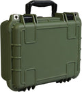 14x 11.5x 6.5 Inch Hard Case, Portable Weather Waterproof Protective Camera Case with Customizable Foam, Fit Use of Drones, Camera, Equipments, Green
