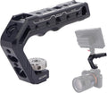 Cold Shoe Camera Handle Grip with ARRI Pin & Triple Threads - CNC Aluminum Top Handle for DSLR/Camera Cage/Monitor/Microphone (15kg Load) 62078