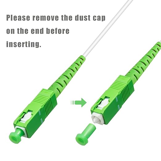 30ft SC/APC to SC/APC Fiber Optic Internet Cable, Armored Single Mode Patch - Image 5