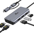 LIONWEI USB 3.0 to Dual HDMI Docking Station for Windows & macOS, USB C Adapter 2 Monitor Splitter for MacBook Pro/Air/M1/M2/Dell/HP/Lenovo/Surface