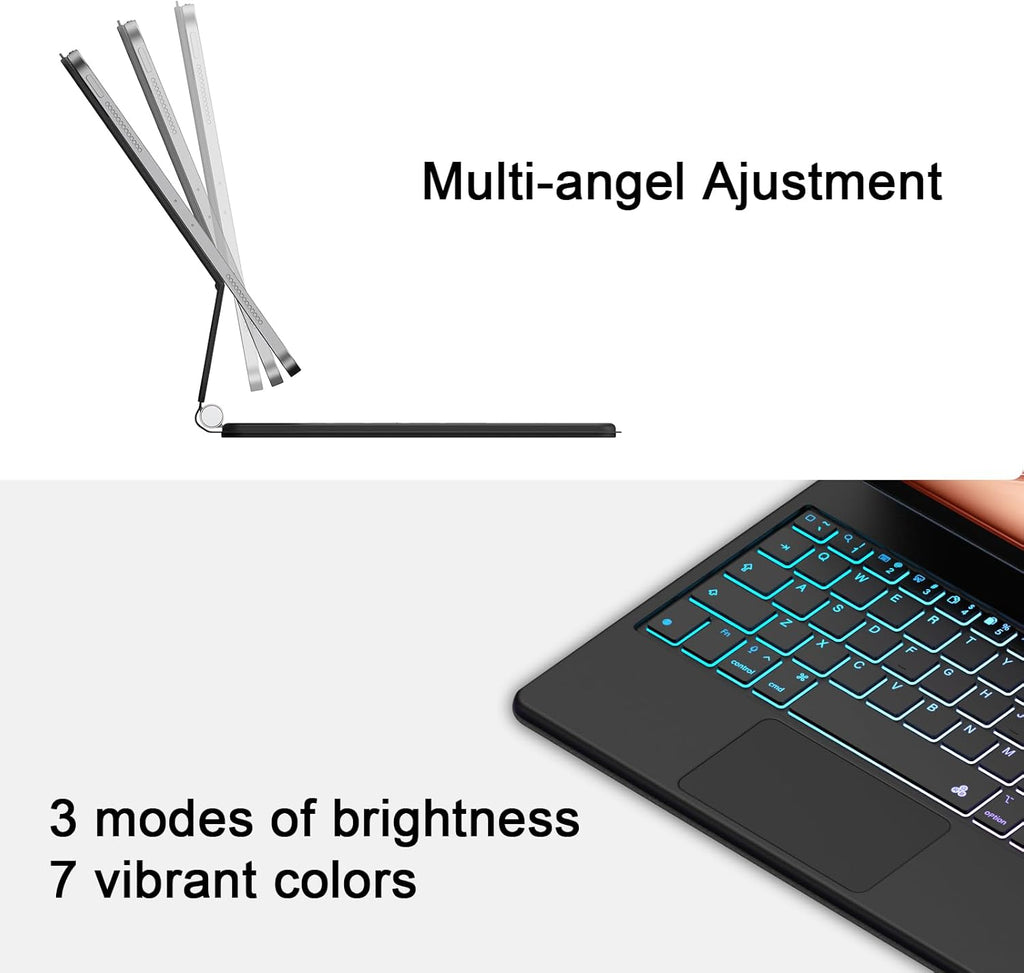 Magic Keyboard Case for iPad 11th (A16, 2025)/10th Generation 2022, Magnetic Stand with Multi-Touch Trackpad, iPad 10.9-inch 10th Gen /11th Gen Keyboard Case, Floating Cantilever Stand,Backlit,Black