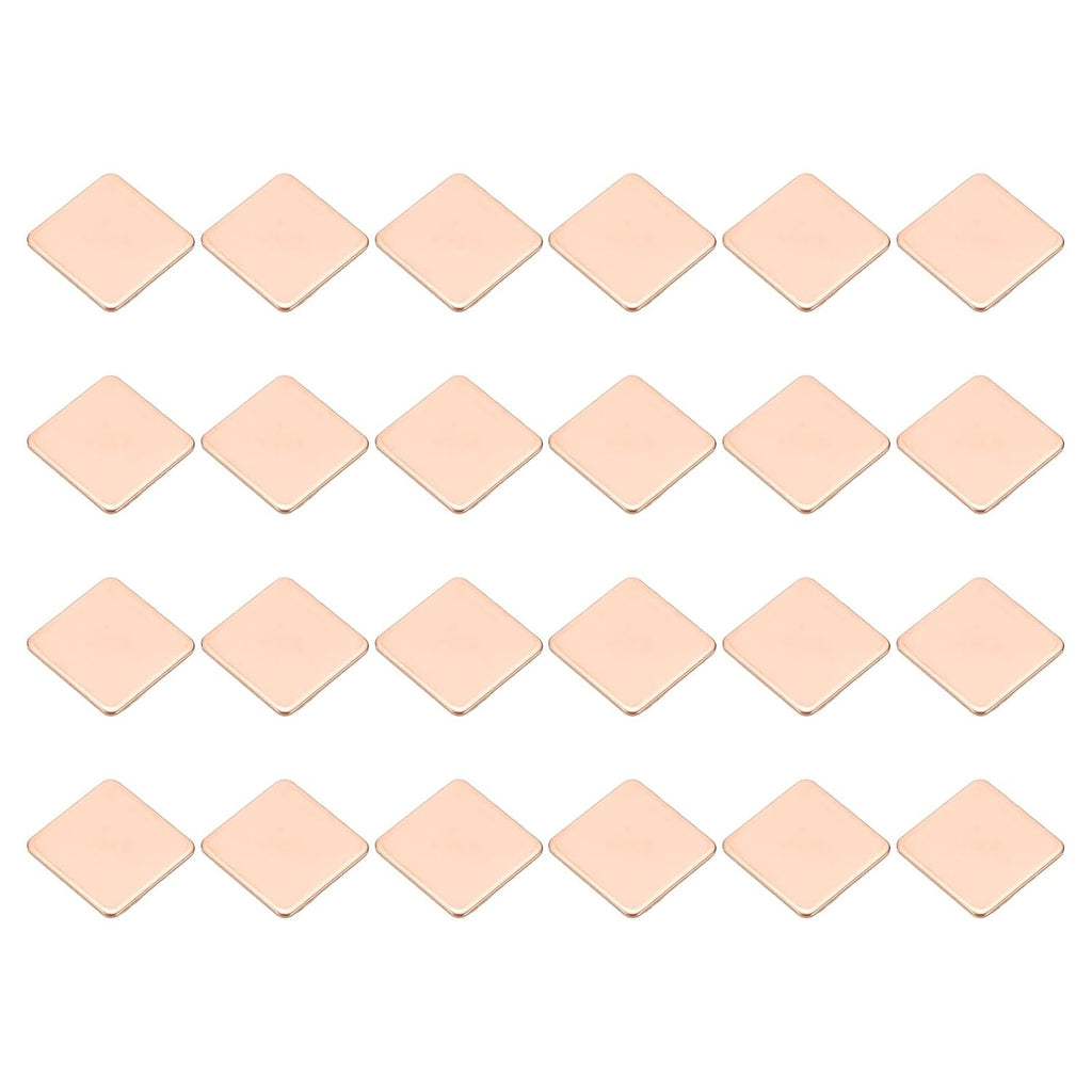 PATIKIL Copper Heatsink Pad Shims, 24 Pcs 20x20x1.2mm Copper Pad Shim IC Chipset GPU CPU Thermal Heatsink for Cooling Laptop Desktop Computer