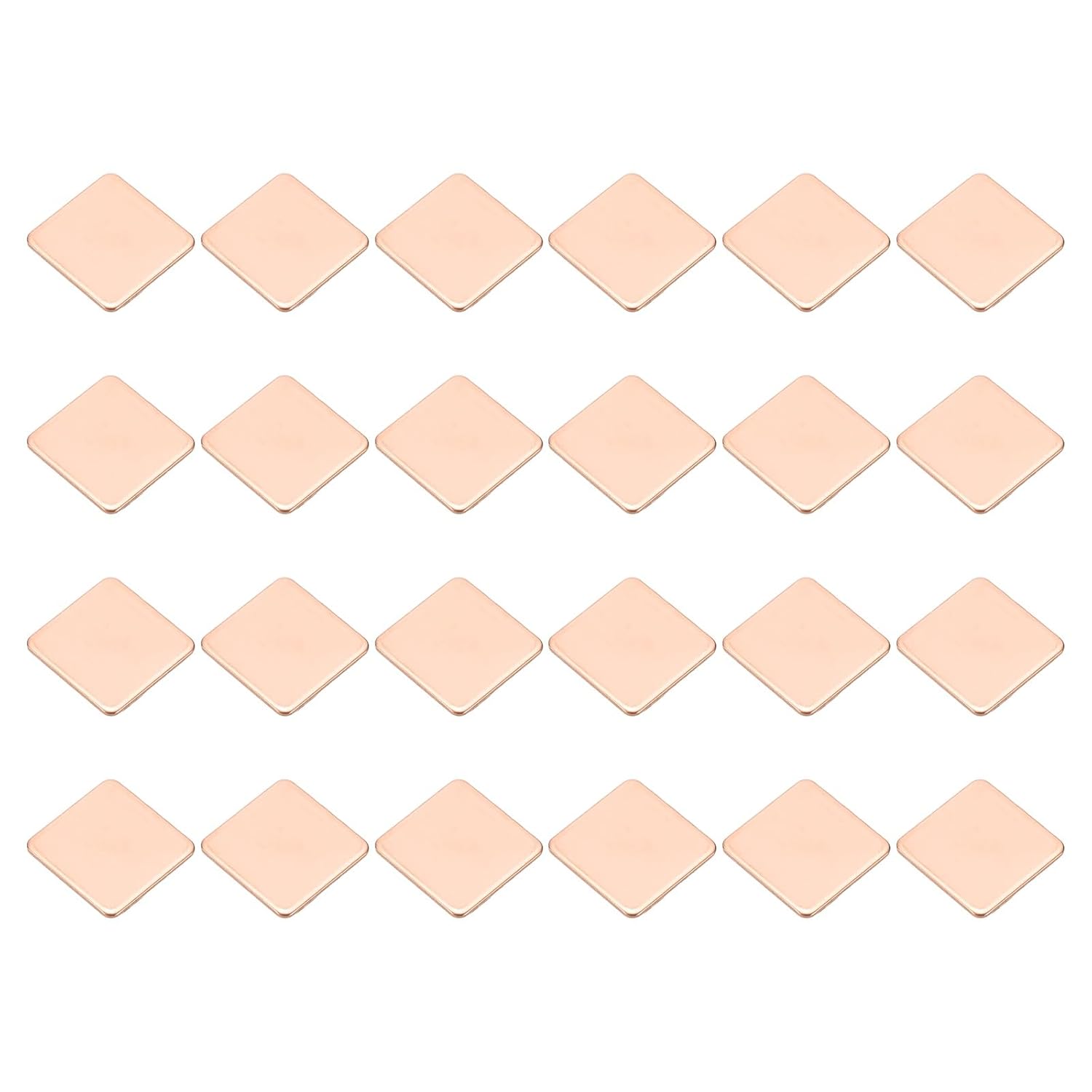 PATIKIL Copper Heatsink Pad Shims, 24 Pcs 20x20x1.2mm Copper Pad Shim IC Chipset GPU CPU Thermal Heatsink for Cooling Laptop Desktop Computer