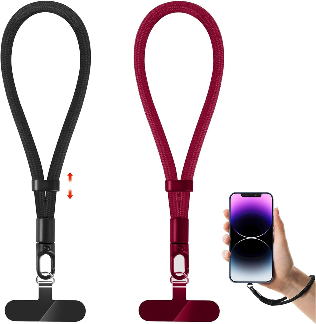 Phone Lanyard, 2 Pack Adjustable Cell Phone Lanyard Strap, Hand Wrist Strap Lanyard with Tether Tabs for Smartphones