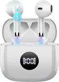 Wireless Earbuds, Bluetooth 5.4 Ear Buds LED Power Display Headphones Bass Stereo, Bluetooth Earbuds in-Ear Noise Cancelling Mic, 40H Playback Mini Case IP7 Waterproof Sports Earphones for Android iOS