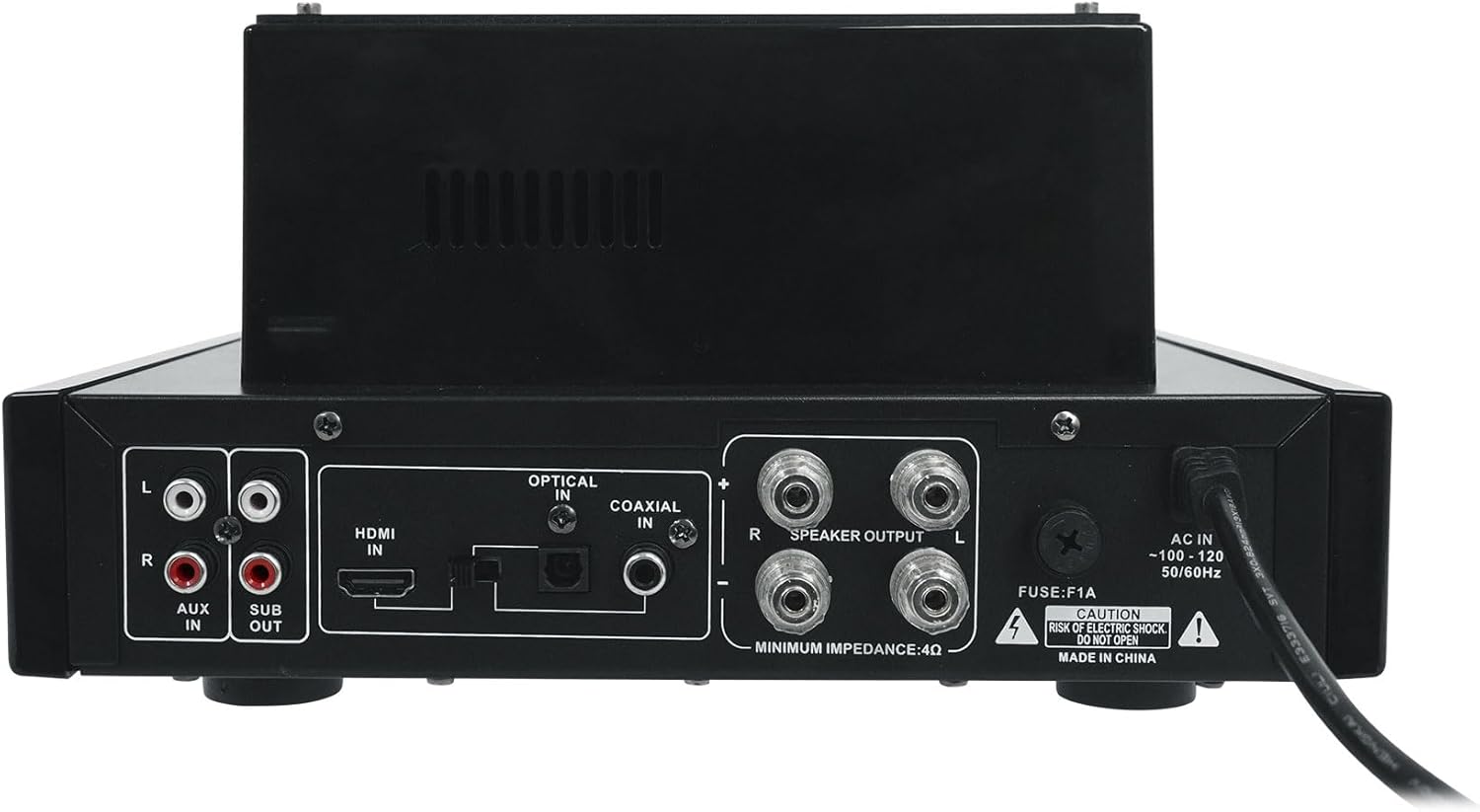 Rockville BluTube SG 70W Home Theater Tube Amplifier Stereo Receiver, Bluetooth, USB/RCA/Optical/Coaxial Inputs, 35W x 2 RMS @ 4 Ohm, for Music and Movies