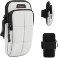 Phone Holder, Arm Bands for Workout, Use for Running, Walking, Hiking & Biking (Grayish White)