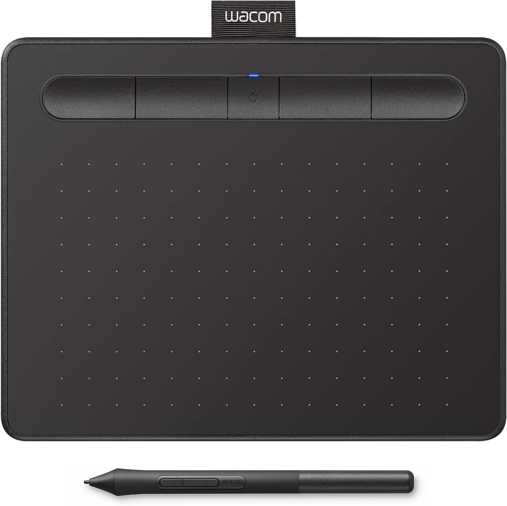 Wacom Intuos Small Bluetooth Graphics Drawing Tablet, 4 Customizable ExpressKeys, Portable for Teachers, Students and Creators, Compatible with Chromebook Mac OS Android and Windows - Black