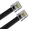AmzDeals 2-Pack 8 Feet Black RJ12 6P6C Straight Wired Cable, Pro Grade Data and by AMZDEALS