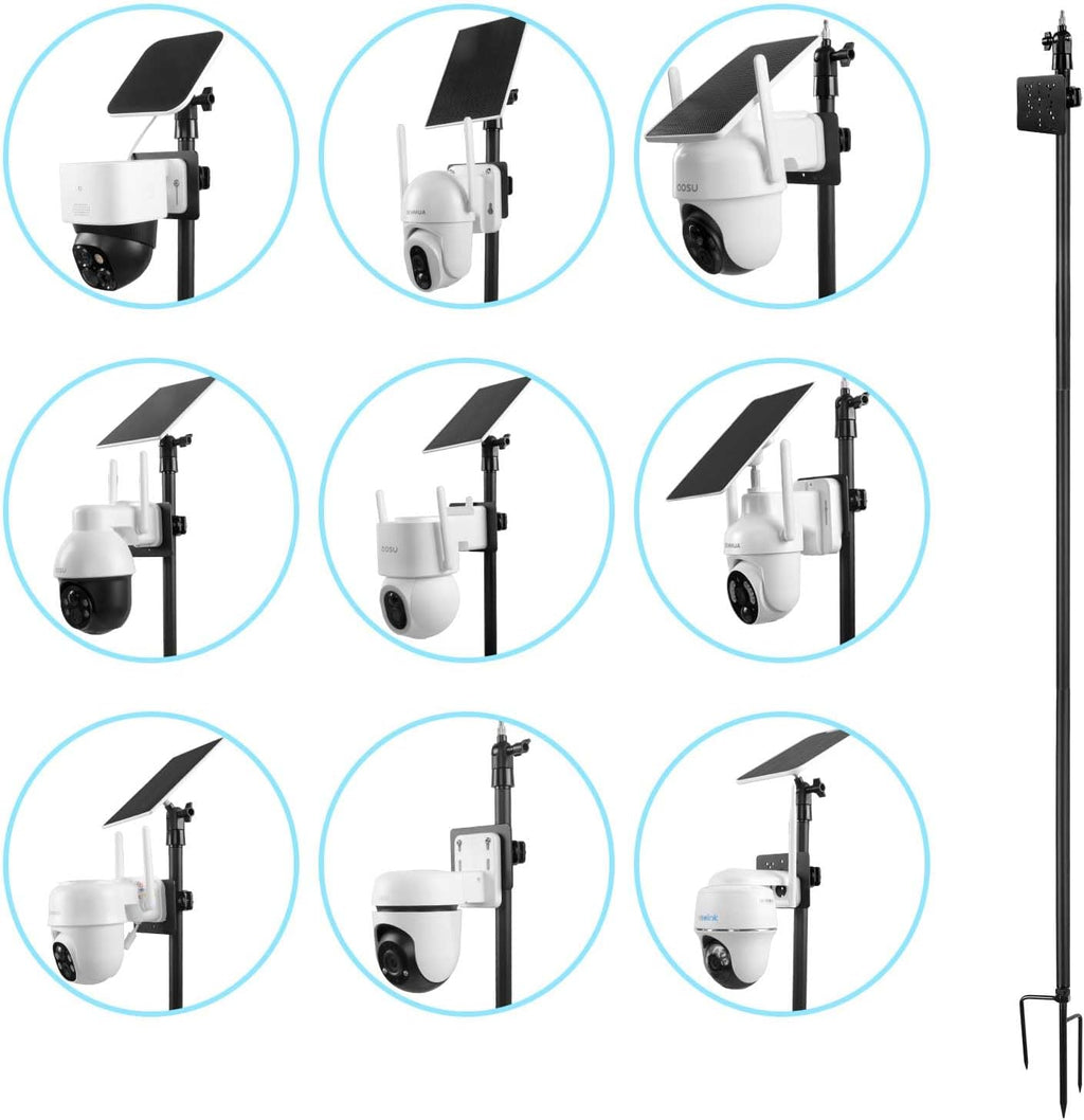Ground Stake Mount for eufy Solocam S340/E30/S330,Reolink Argus PT 3MP/4MP/5MP,AOSU SE/Lite/Max,ANSQUE(GU01/SA01),SEHMUA,TP-Link Tapo Outdoor Pan/Tilt Wi-Fi,Cinnado B6 Security Cameras (Black)