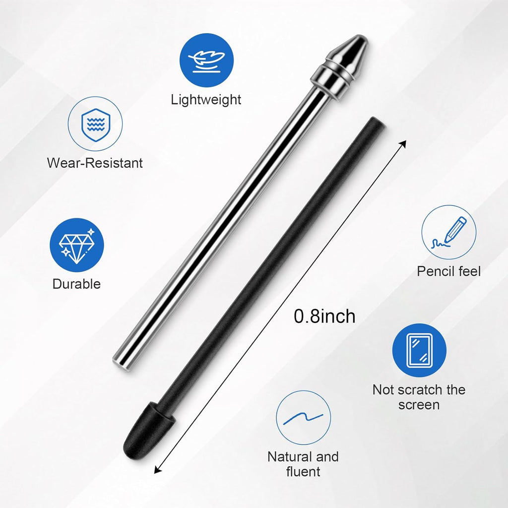 No Wore Out Titanium Alloy Replacement Fine Tips 1 Pcs & 10 Pcs Soft Felt Nibs Combo Set fit for Kindle Scribe Basic and Premium Pens Digital Pen, Smooth Ballpoint Note Taking Backup Nibs