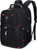 SHRRADOO Extra Large 50L Travel Laptop Backpack with USB Charging Port, College High School Backpack Airline Approved Business Work Bag Fits 17 Inch Computer for Men Women