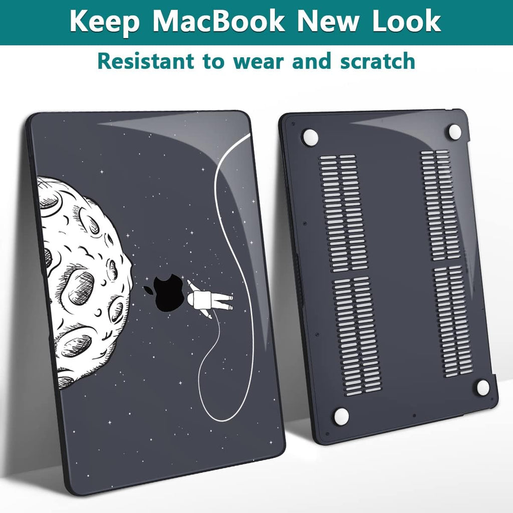 Teryeefi for M2 MacBook Pro 13 inch Case 2022 2020 2019-2016 Model A2338 M1 A2251 A2289, Hard Shell Case & Keyboard Cover & Screen Protector for MacBook Pro 13“ with Touch Bar, Astronaut Space
