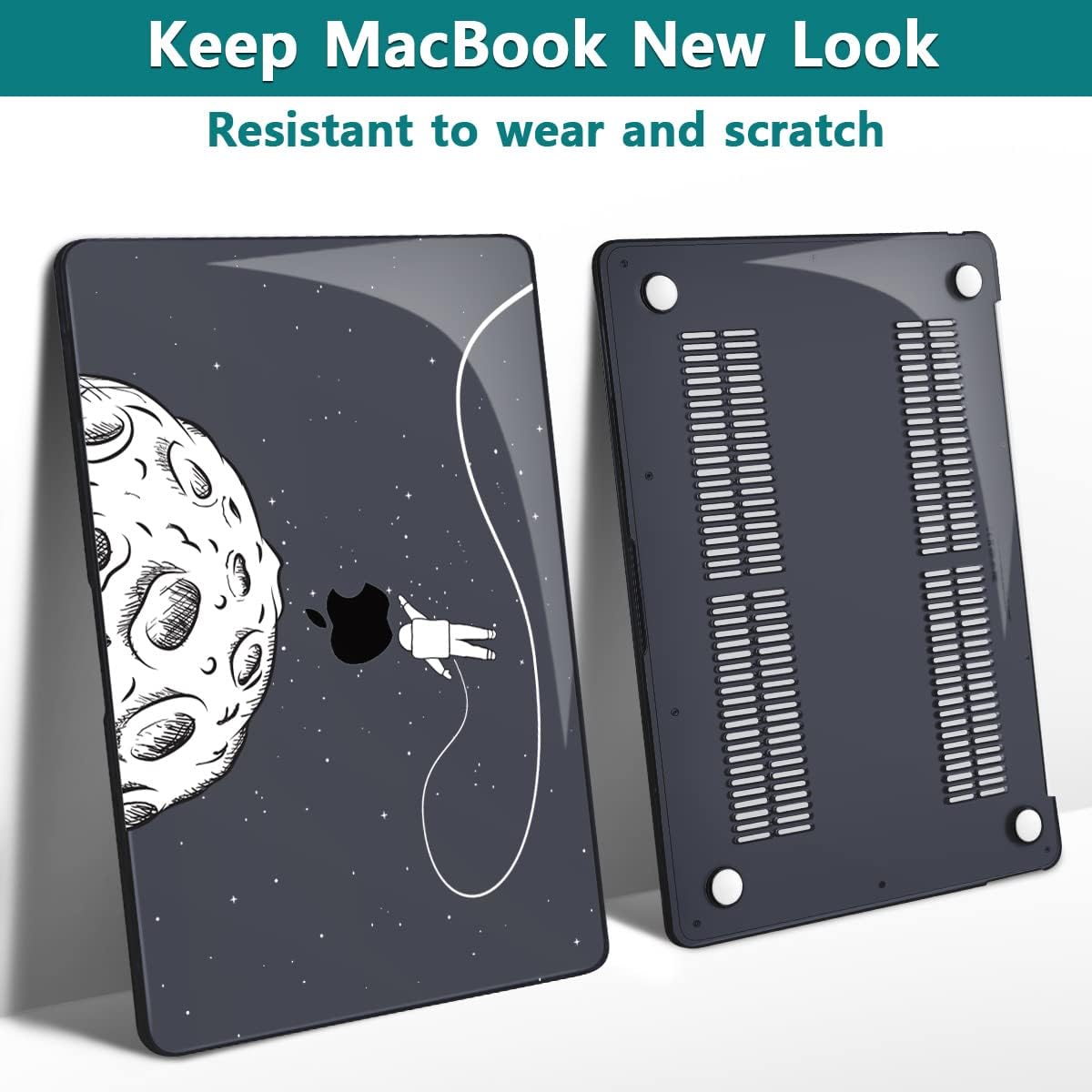 Teryeefi for M2 MacBook Pro 13 inch Case 2022 2020 2019-2016 Model A2338 M1 A2251 A2289, Hard Shell Case & Keyboard Cover & Screen Protector for MacBook Pro 13“ with Touch Bar, Astronaut Space