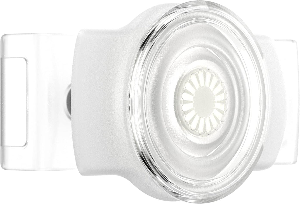 PopSockets Phone Grip Slide for Phones and Cases, Sliding Phone Grip with Expanding Kickstand - Clear on White