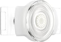 PopSockets Phone Grip Slide for Phones and Cases, Sliding Phone Grip with Expanding Kickstand - Clear on White
