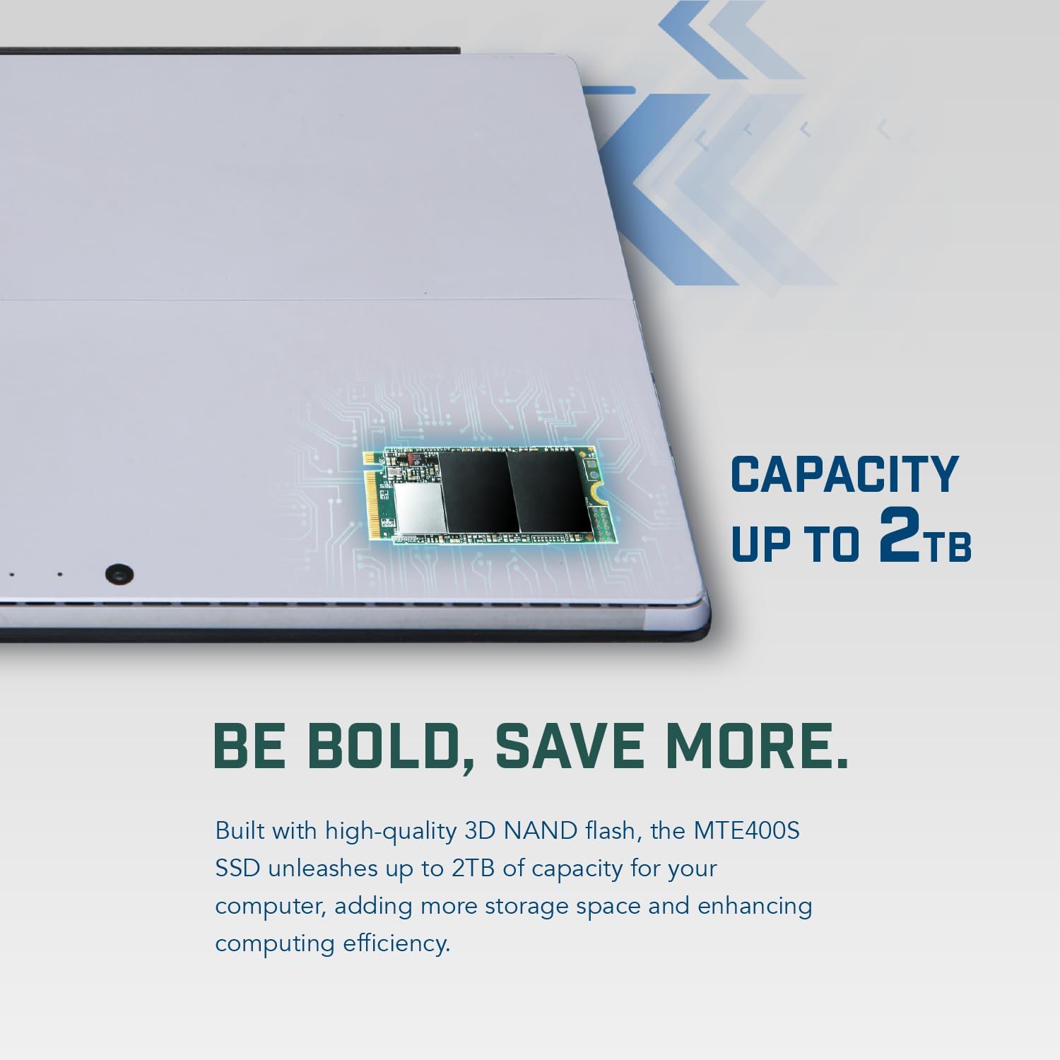 Transcend 1TB MTE400S M.2 2242 PCIe Gen3x4 SSD, Compatible with Ultra-Thin Laptops, Dram-Less Low Power, Up to 2000MB/s, TLC - TS1TMTE400S