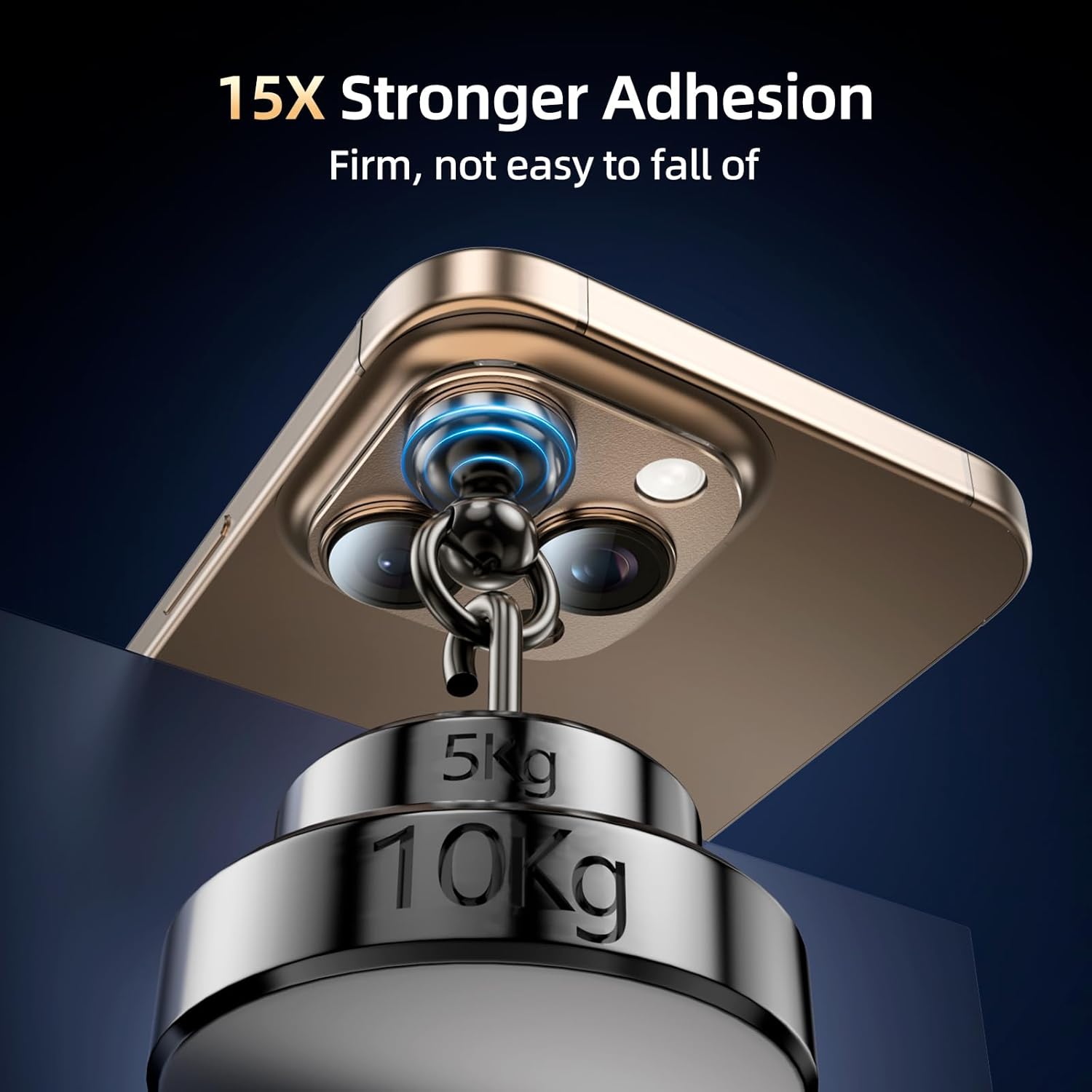 Compatible with iPhone 16 Pro Camera Lens Protector,[AR Anti-Reflection][Strong Adsorption][Shatterproof] 9H Metal Tempered Glass Re-AR Full Coverage Camera Screen Cover,Gold