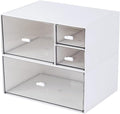 MILULUGO Desk Organizer with 4 Drawers, Makeup Organizer, Desktop Storage Box by MILULUGO