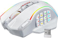 Redragon Wireless Gaming Mouse, MMO Gaming Mouse UP 16,000 DPI, 16 Macro Programmable Buttons, RGB Rechargeable Mouse with 12 Side Buttons, 70Hrs for PC Laptop MOBA FPS, White,M901P-WS