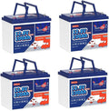 4 Pack 12V 100Ah Group24 Mini LiFePO4 Battery, Grade A Battery Cells, 100A BMS, Up to 15000 Cycles, 5120Wh(4 Pack in Parallel) Lithium Battery for RV, Van, Trolling Motor & Solar System