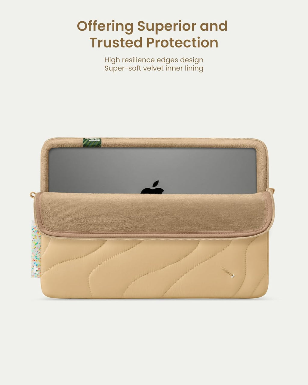 tomtoc 360 Protective Puffy Laptop Sleeve for 16-inch MacBook Pro M4/M3/M2/M1 Pro/Max A3403 A3186 A2991 A2780 A2485 2024-2019, Quilted Design Soft Cute Puffer Bag Laptop Case for Dell XPS 16 Plus
