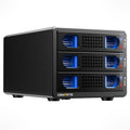 3 Bay Hard Drive Enclosure with Cooling Fan for 2.5“/3.5" SATA HDD/SSD with USB A/C 3.0, Support 60TB, Hot Swappable, Daisy Chain Expansion, Tool-Free HDD Enclosure, DAS(NO RAID/NAS)