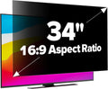Upgraded HD Computer Privacy Screen 34 inch, Monitor Privacy Screen for 21:9 Widescreen Removable Anti Glare Computer Shield Cover and Blue Light UV-Blocking Filter