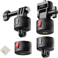 NEEWER GP-24 Action Camera Mount Accessories Kit for POV Shots, 4 in 1 ABS Magnetic Quick Release Mount with 1/4" Thread & Cleaning Cloth Compatible with GoPro DJI Osmo Action Insta360