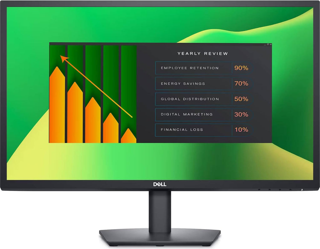 Dell 24" FHD VA (1920x1080) 60Hz Flicker Free Monitor, Anti-Glare Display, 1 x DisplayPort, 1 x VGA, VESA Mount (100x100mm), Ideal for Home & Business, Black Color (2025 Latest Model) (2 Pack)