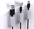 Magnetic Cable Clips [5-Pack] – Chargeworx Cord Organizer for Desk, Nightstand, Car, Wall – Strong Adhesive Wire Holder for USB-C, Lightning, Micro-USB – Tangle-Free, Snap-On, Easy Cable Management