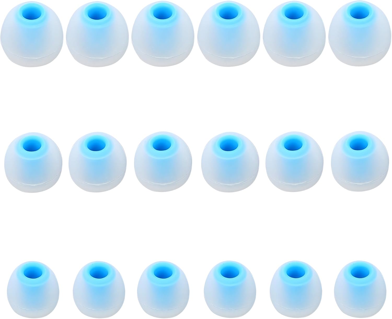 Earbud Replacement Tips Silicone Earbud Tips Ear Tips Fit Most in-Ear Earbuds(Inner Hole 3.8mm -5.1mm) Headphone Earbud Rubber Tips9 Pairs S M L